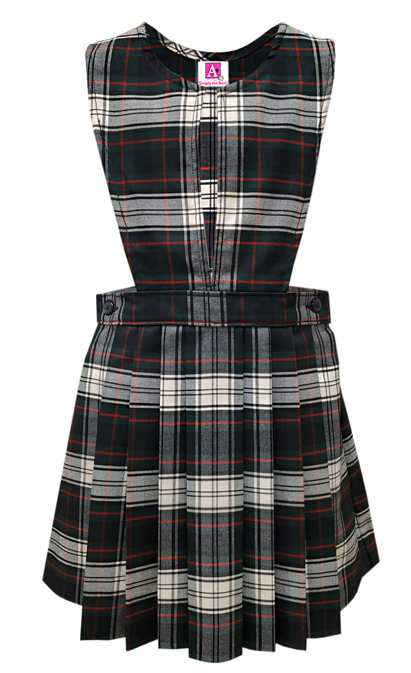 Jumper - Center Pleat Slit Front, Polyester Plaids - 1214