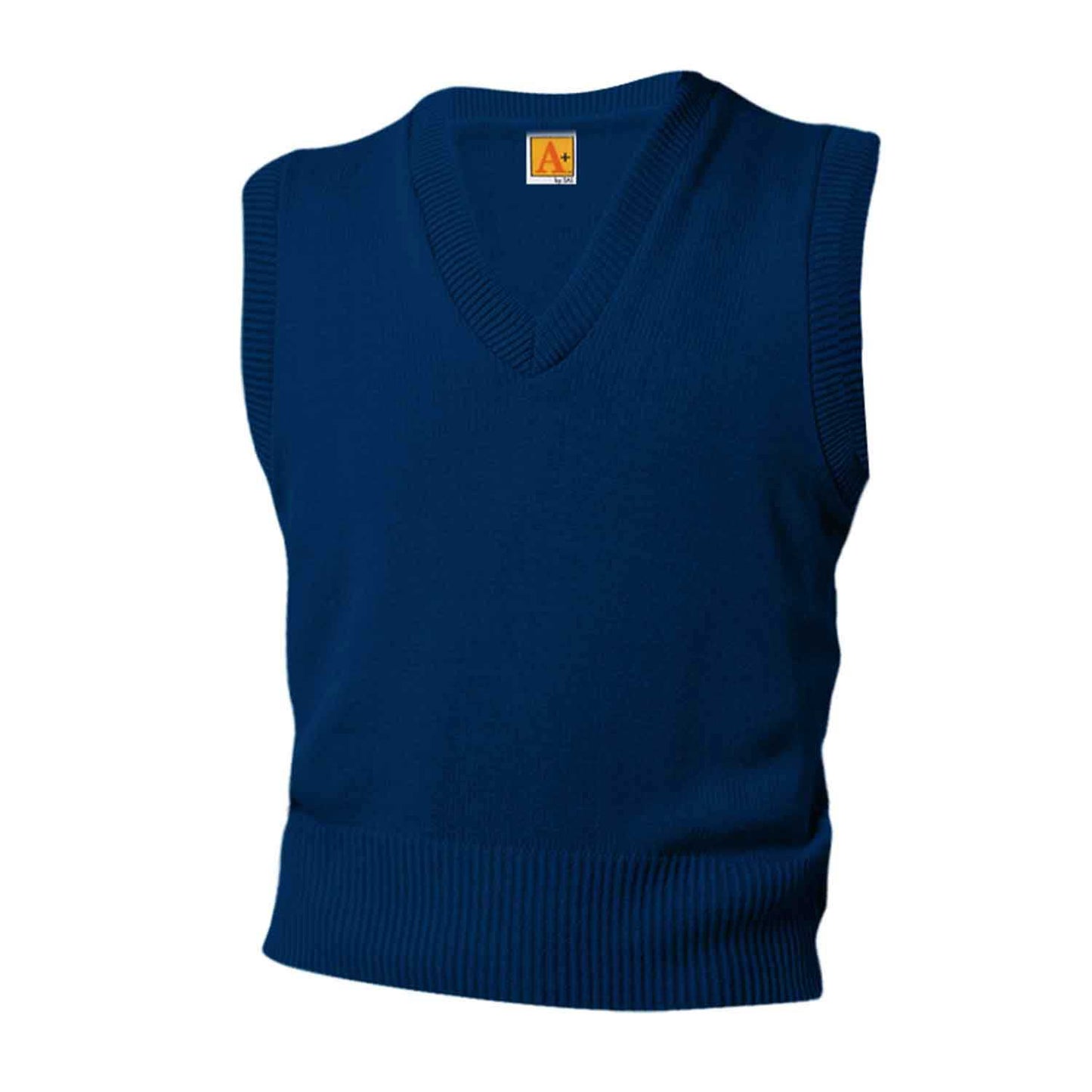 Unisex V-Neck Pullover Jersey Knit Sweater Vest w/Logo - 1204