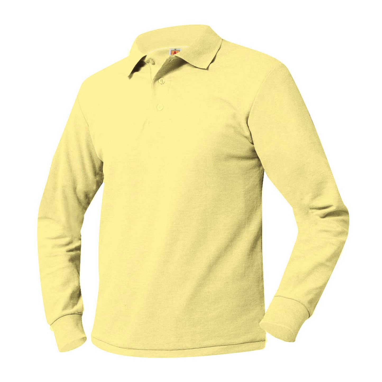 Men's/Unisex Pique Polo Shirt, Long Sleeves, Ribbed Cuffs w/Logo- 1204