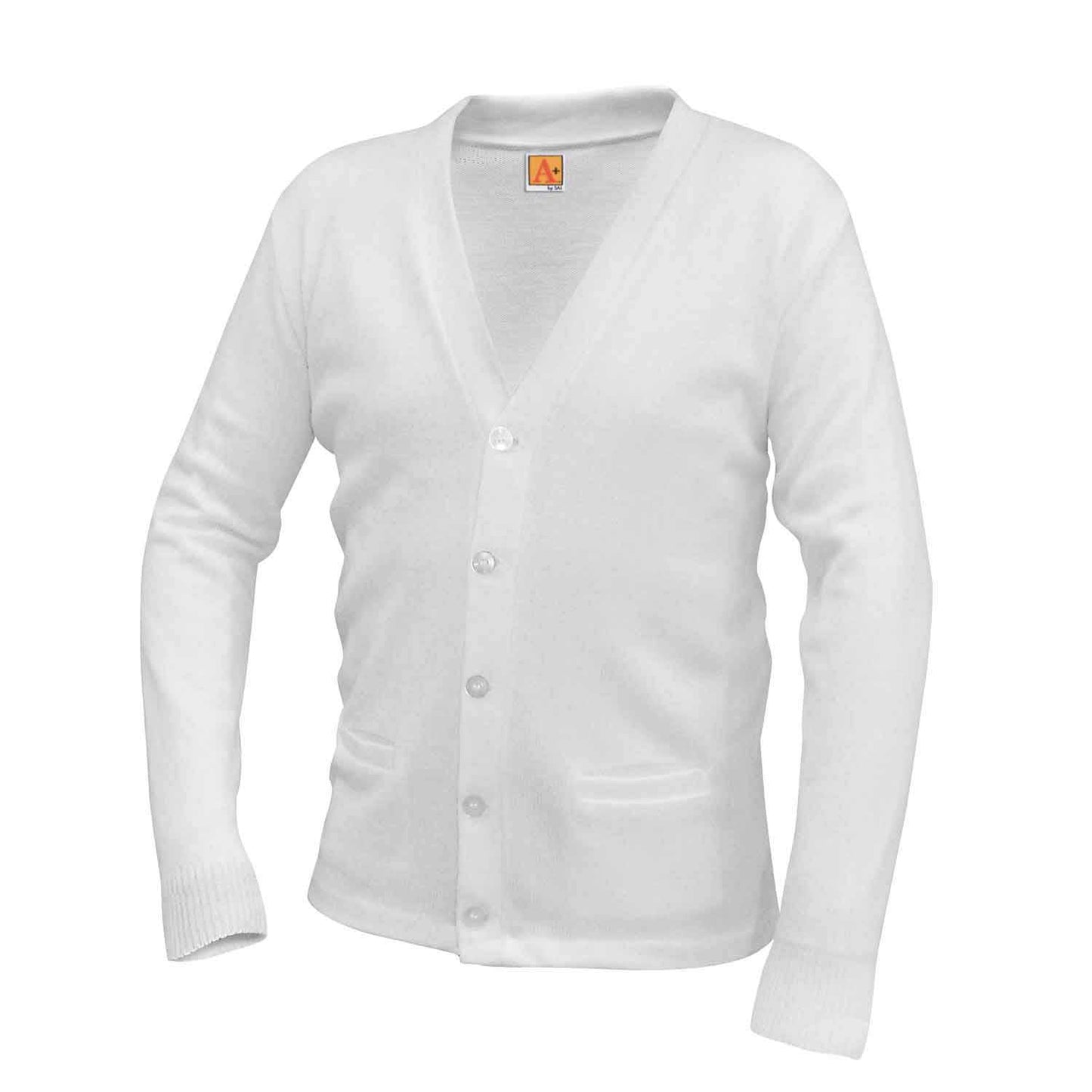 Unisex Jersey Knit 5-Button V-Neck Pocket Cardigan - 1227
