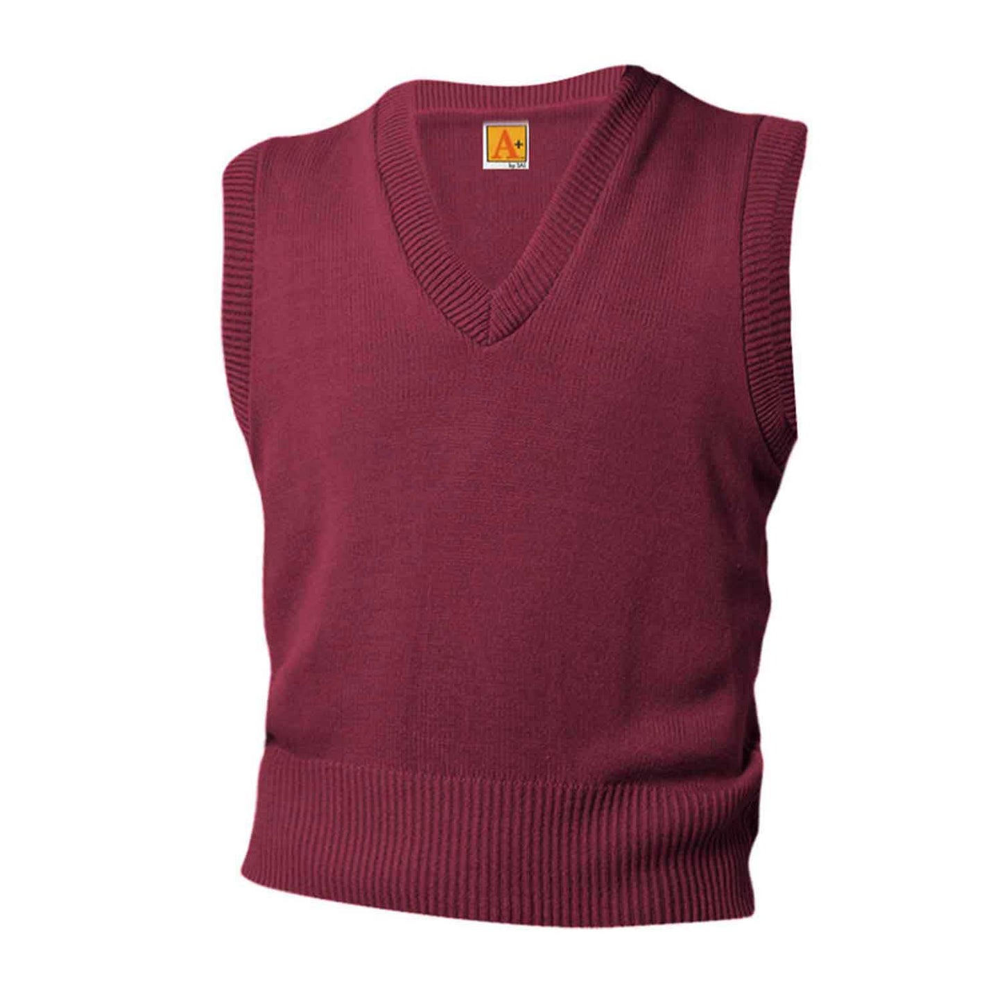 Unisex V-Neck Pullover Jersey Knit Sweater Vest w/Logo - 1225