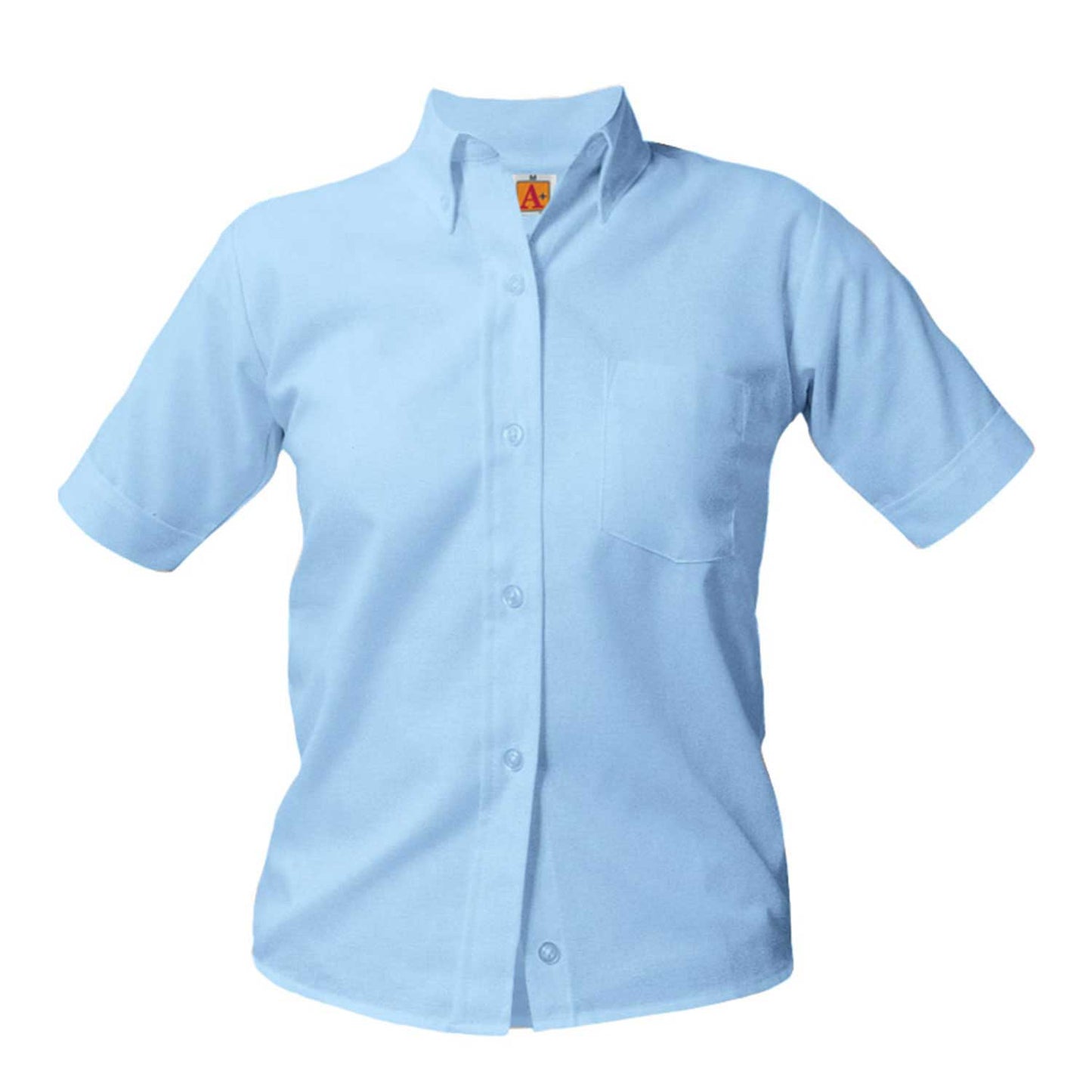 Girl's Oxford Short Sleeve Blouse - 1214