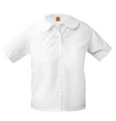 Peter Pan Short Sleeve Broadcloth Blouse, No Pocket - 1214