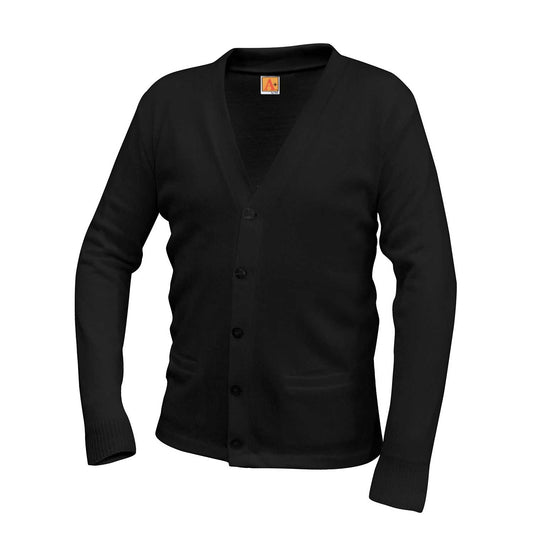 Unisex Jersey Knit 5-Button V-Neck Pocket Cardigan - 1217