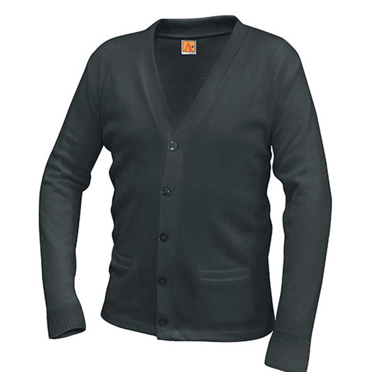 Unisex Jersey Knit 5-Button V-Neck Pocket Cardigan - 1229