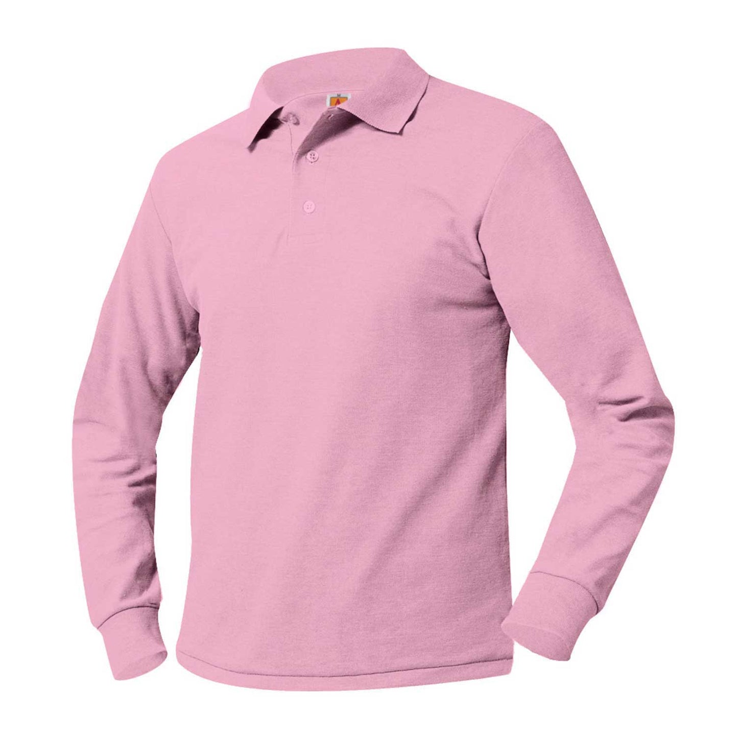 Men's/Unisex Pique Polo Shirt, Long Sleeves, Ribbed Cuffs w/Logo- 1204