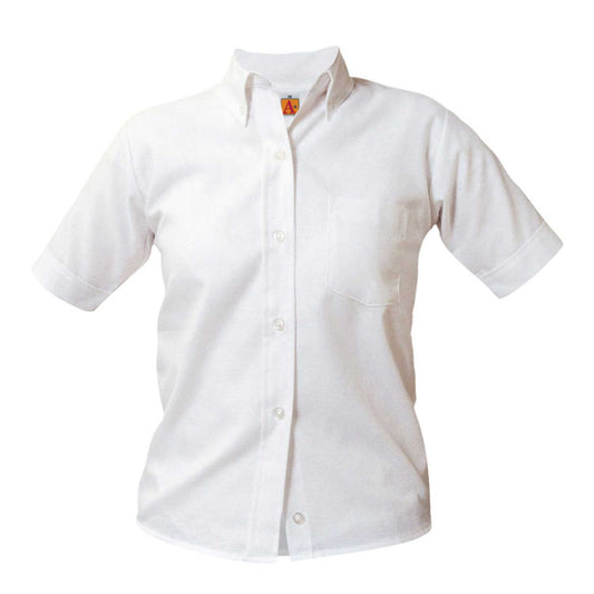 Girl's Oxford Short Sleeve Blouse - 1217