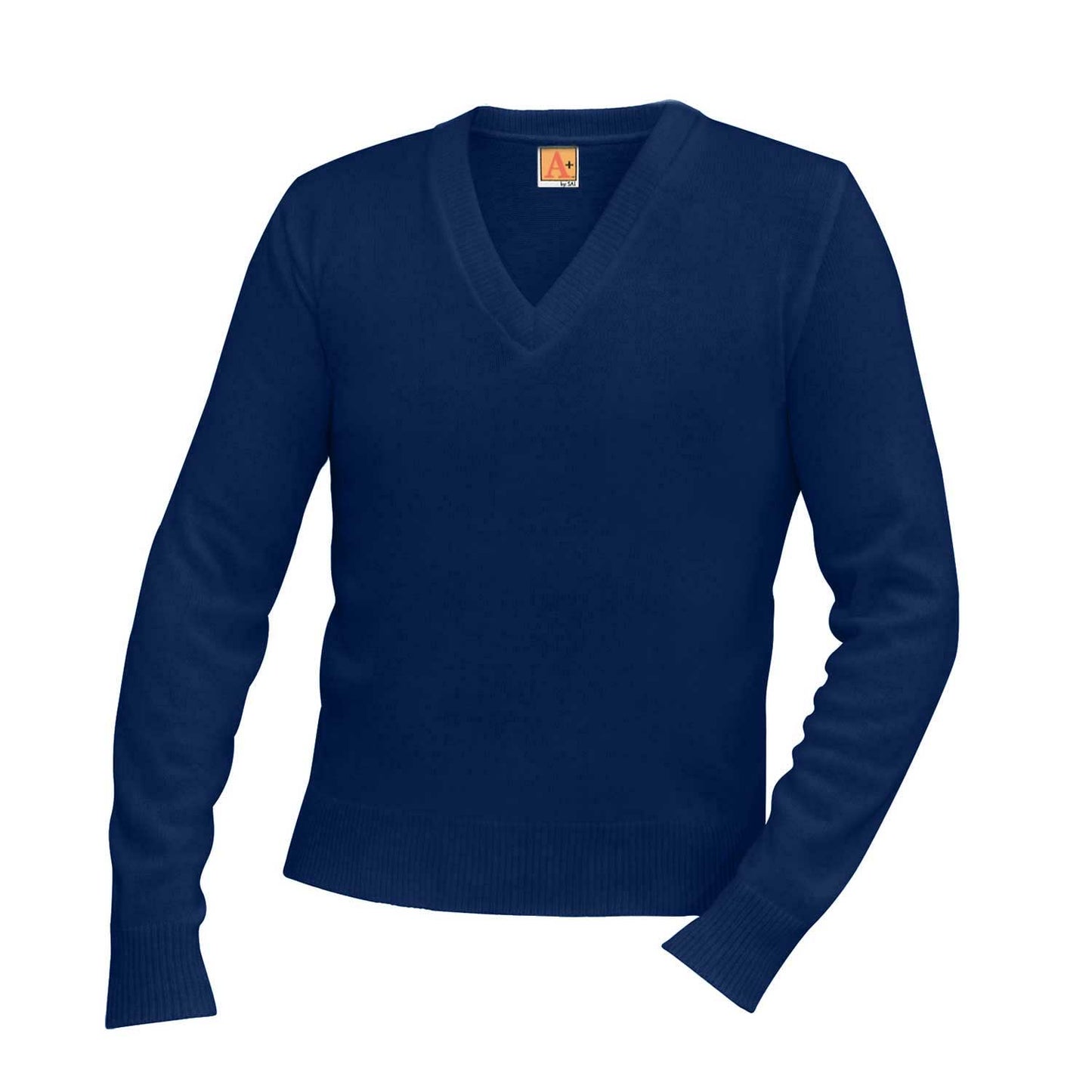 Unisex V-Neck Pullover Jersey Knit Sweater - 1207
